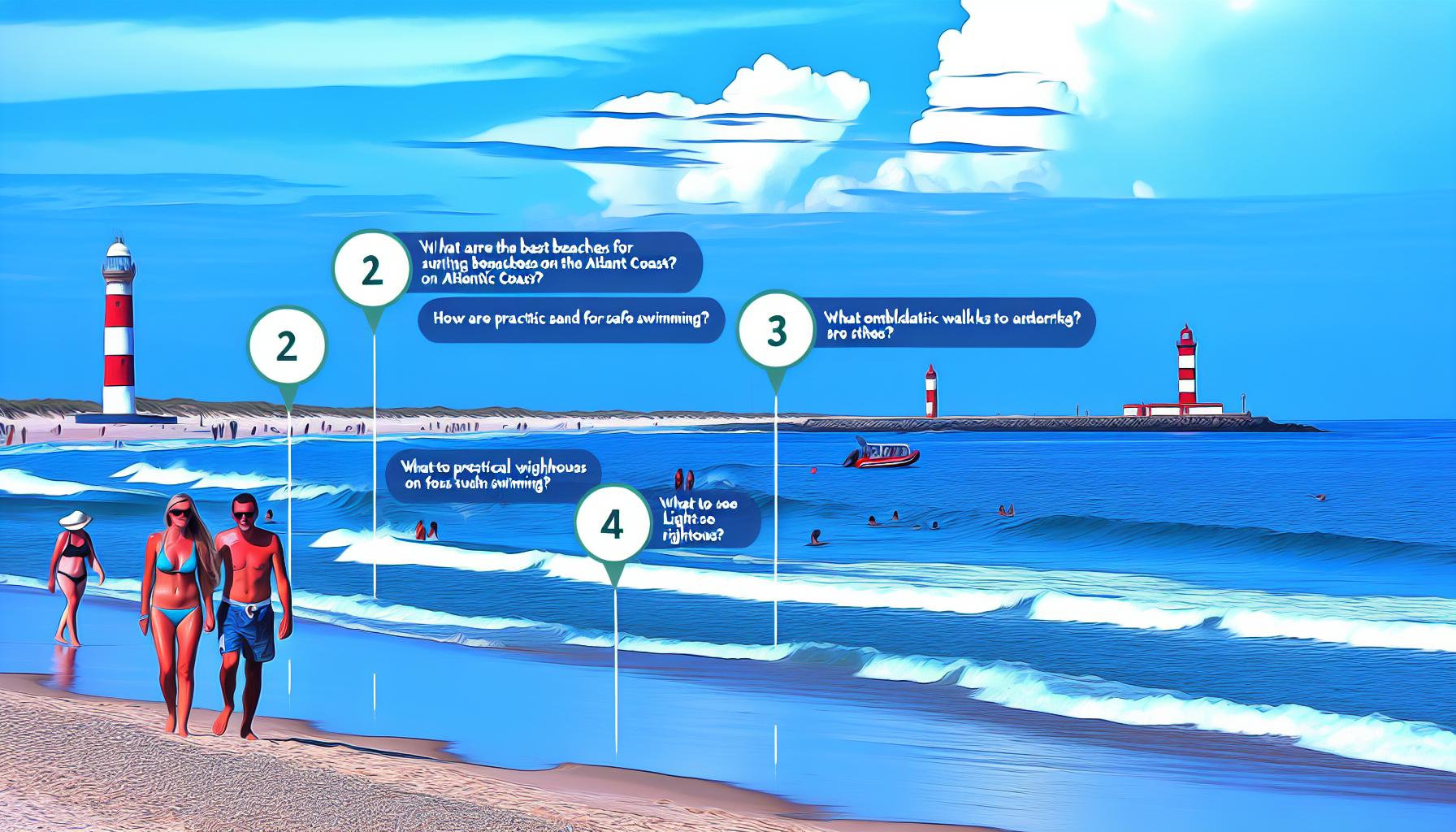 Swimming on the Atlantic coast