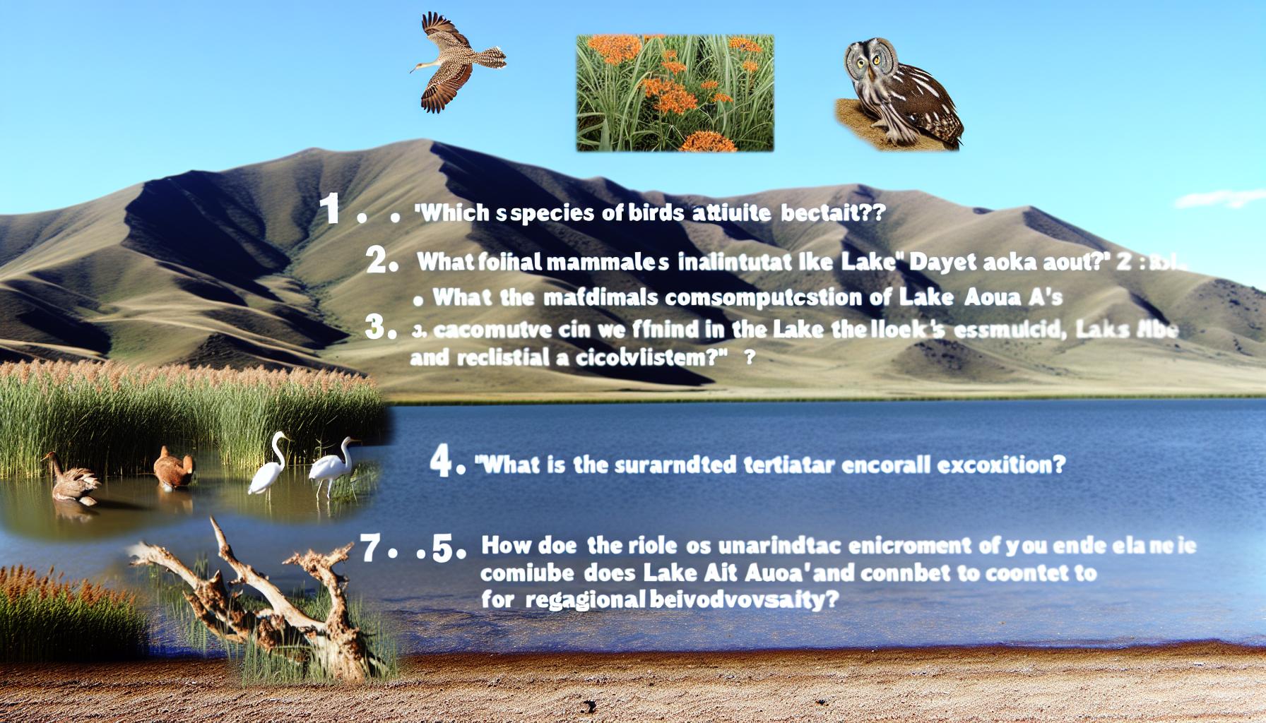 Environment around Lake Dayet Aoua