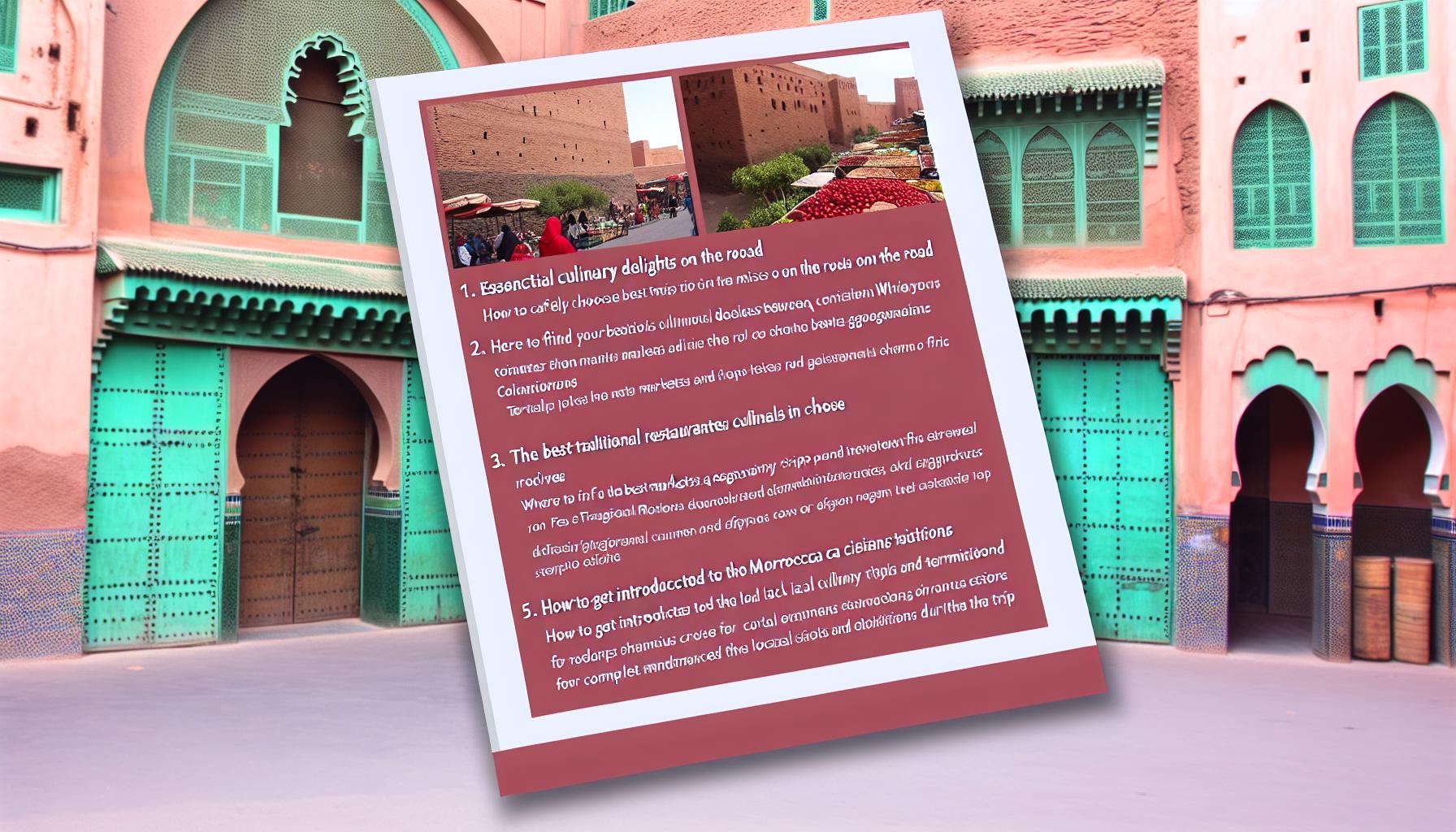 Road trip gourmet in Morocco