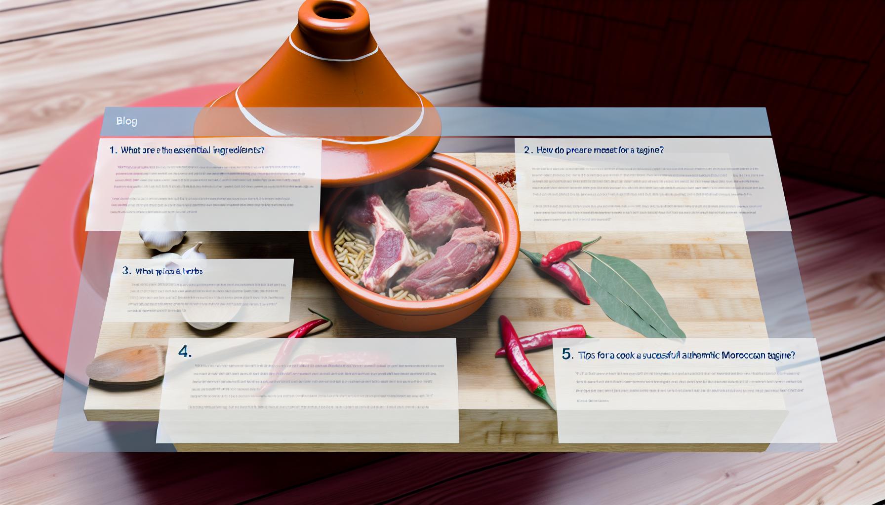 Preparation of tajine