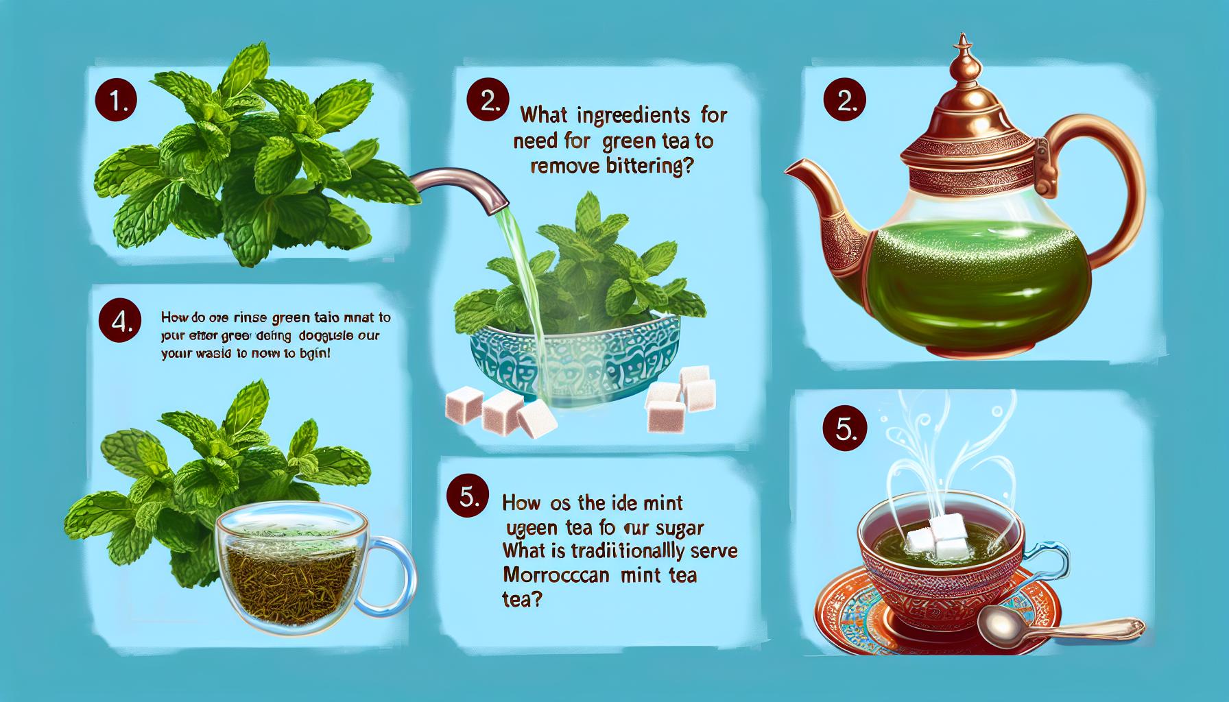 Moroccan mint tea infusion