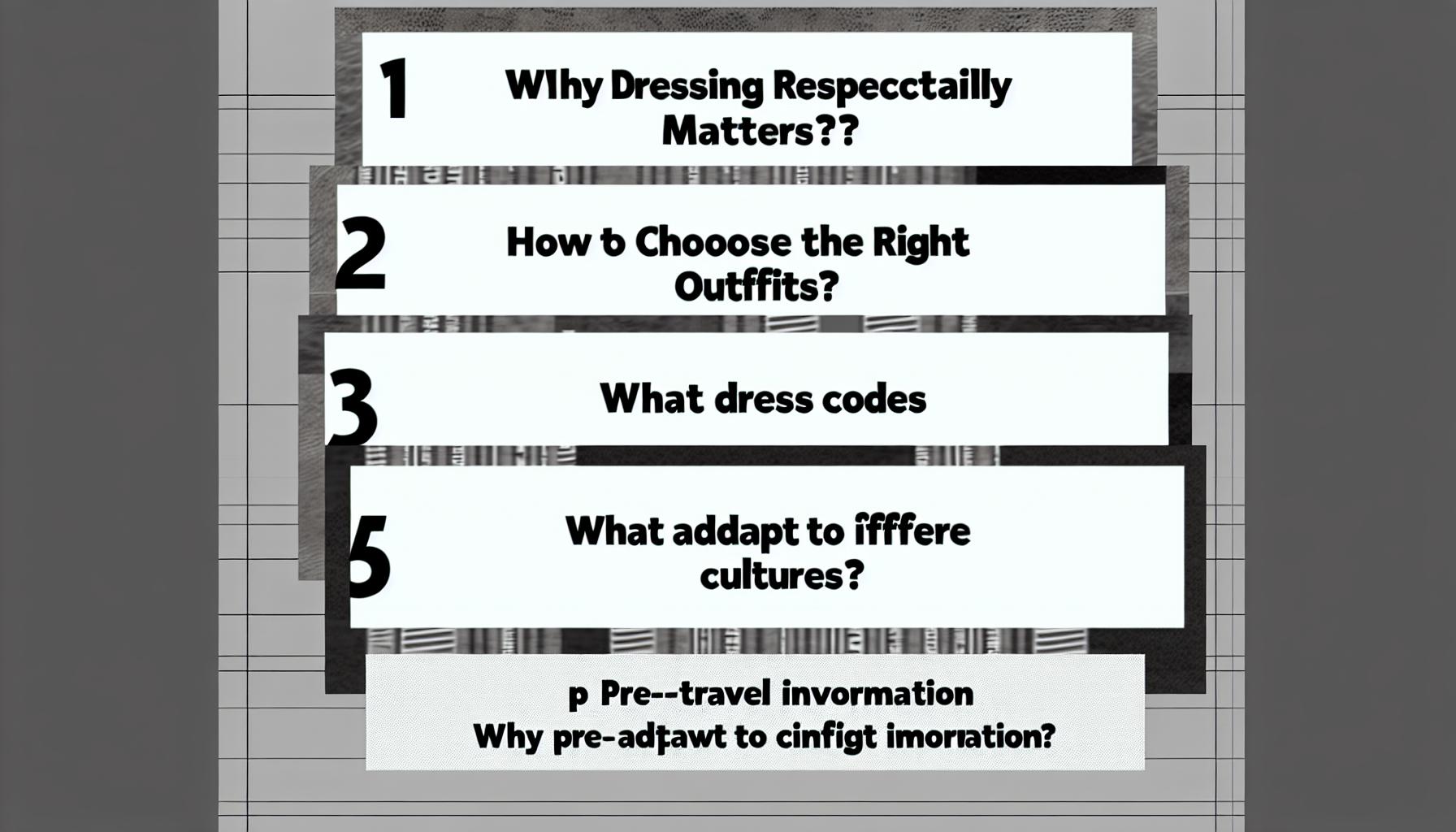 Choose suitable outfits