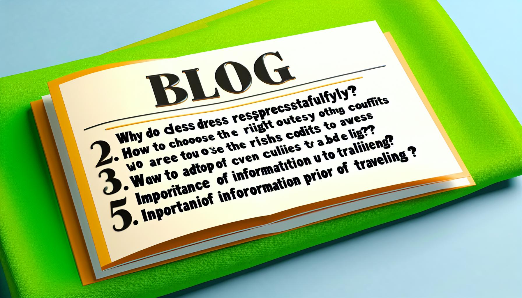 Local dress codes and customs