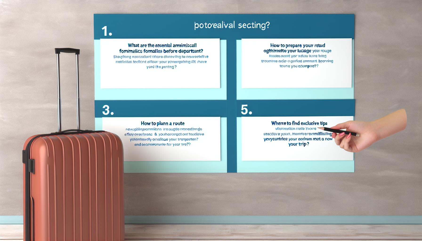 Pre-travel administrative formalities