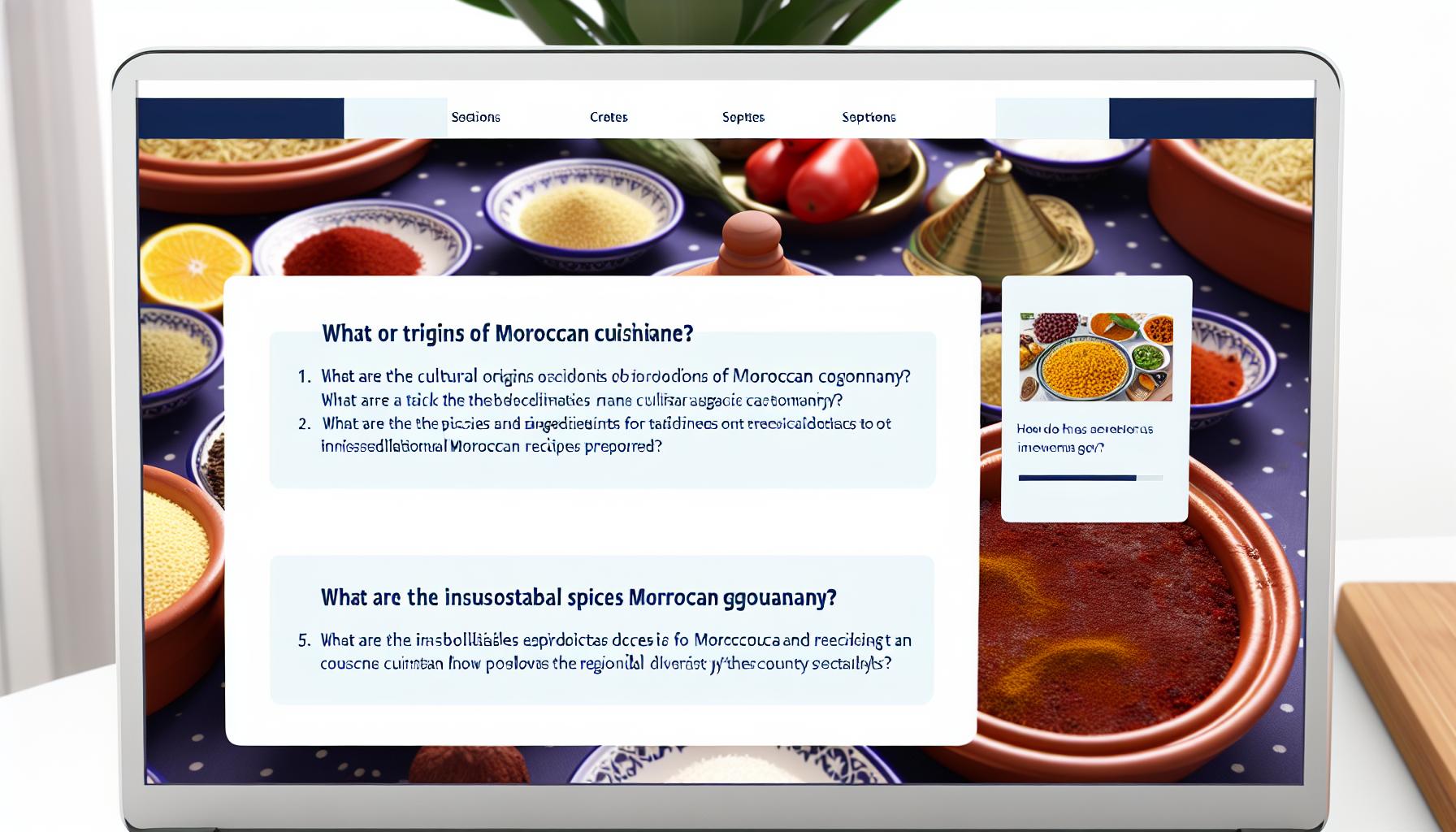 Traditional Moroccan cuisine