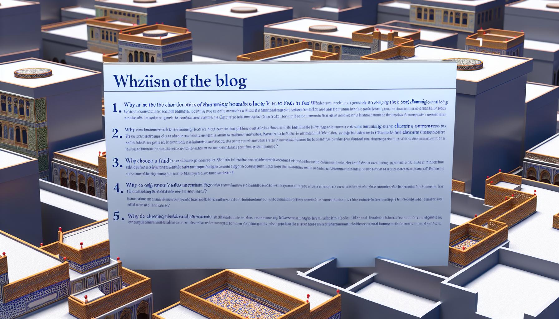 Charming hotel in Fès