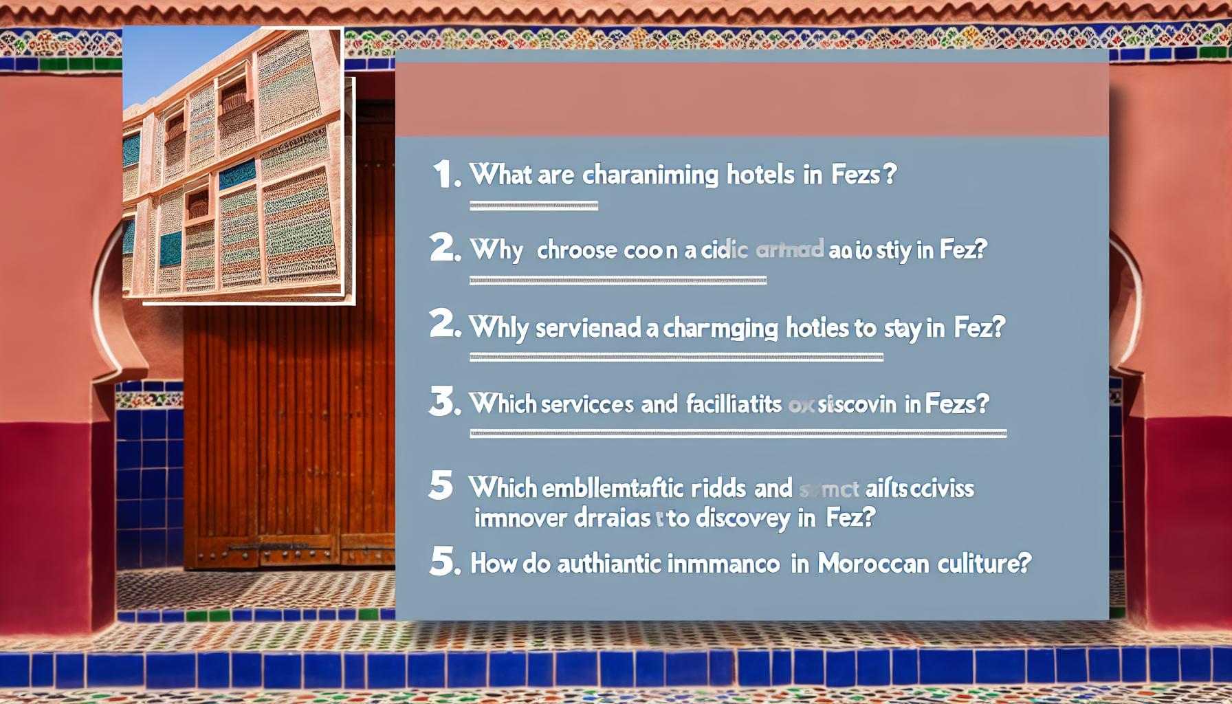 Charming hotel in Fès