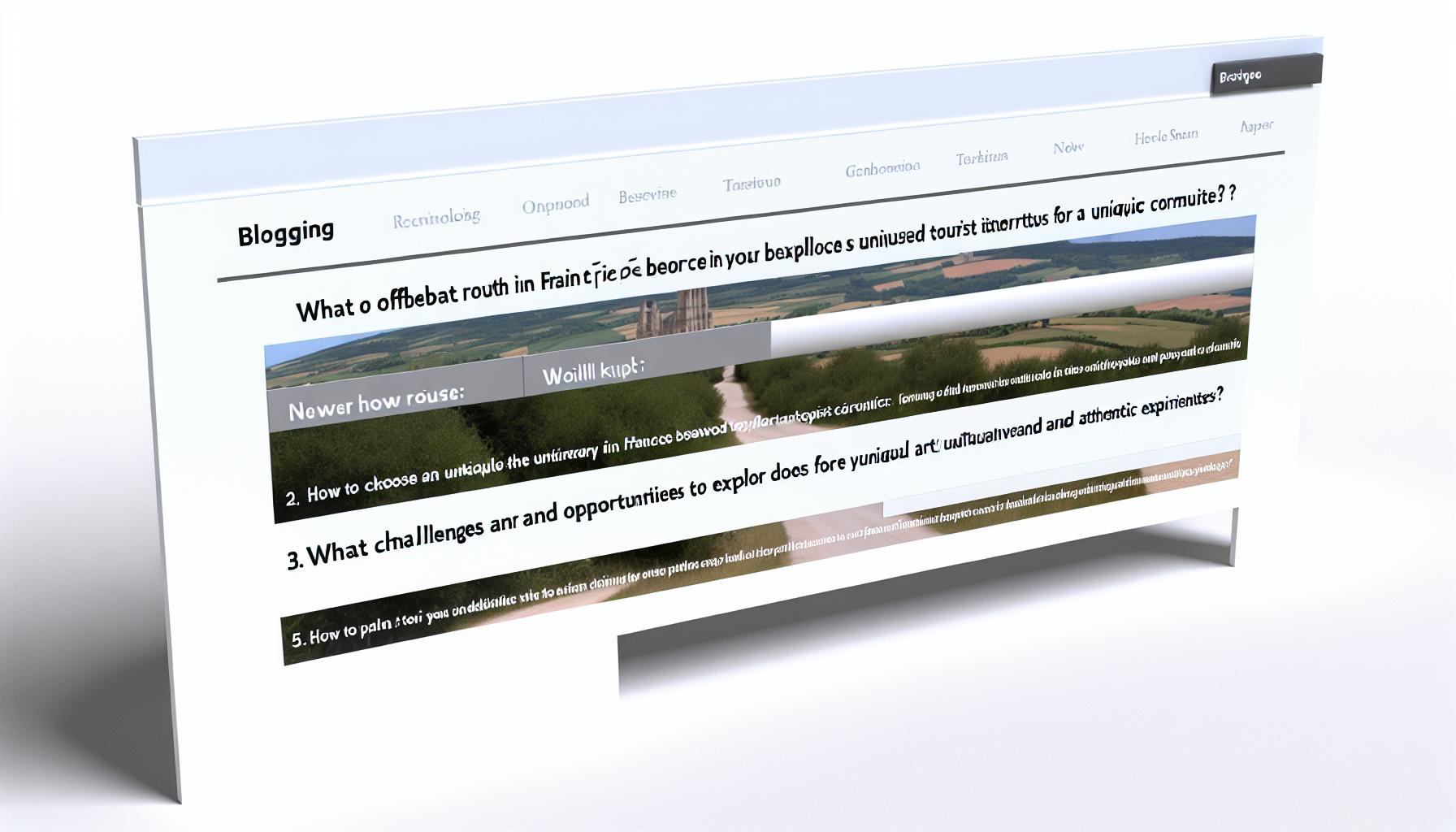 Itinerary off the beaten track