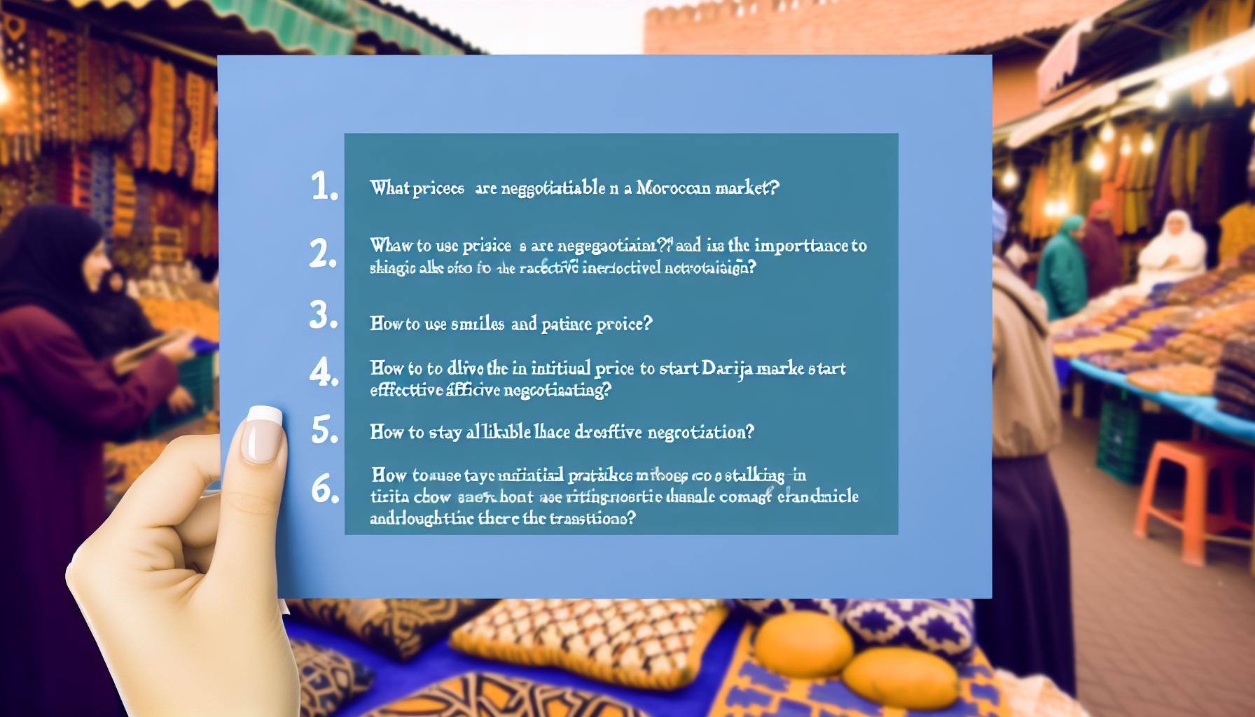 Negotiation in a Moroccan Market