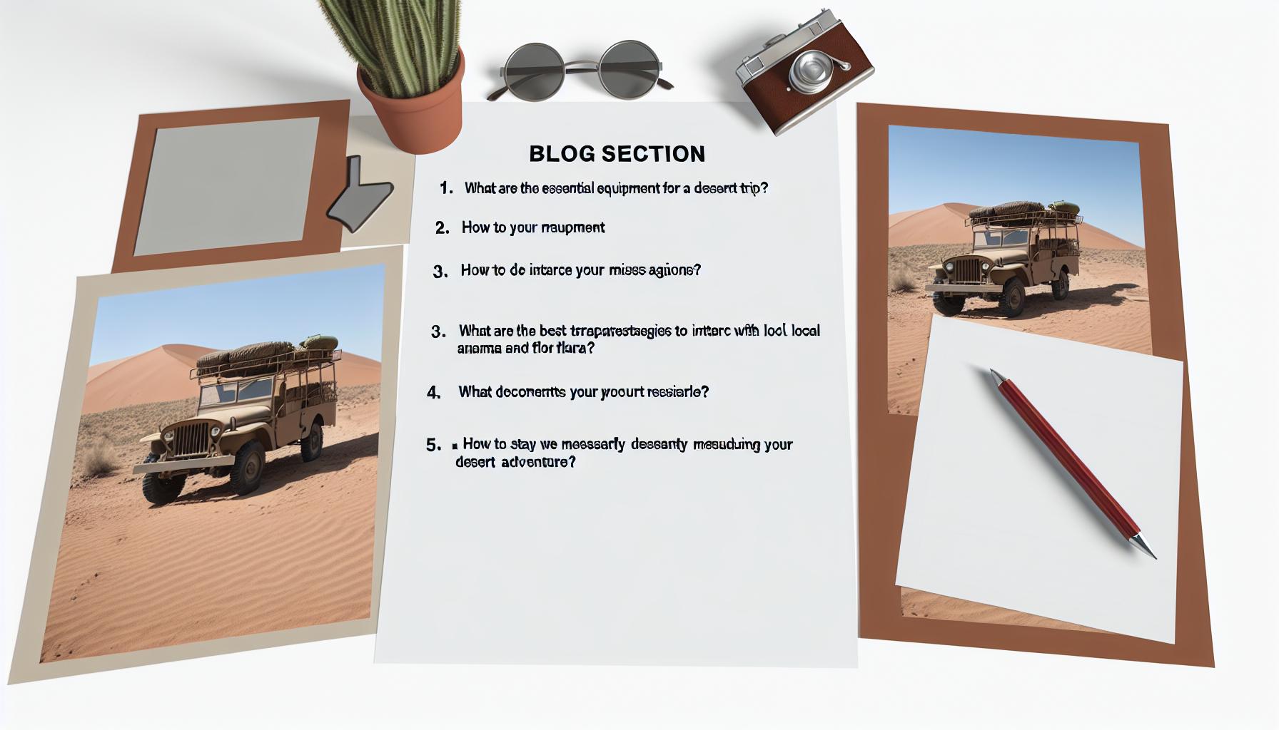 Preparation desert mission