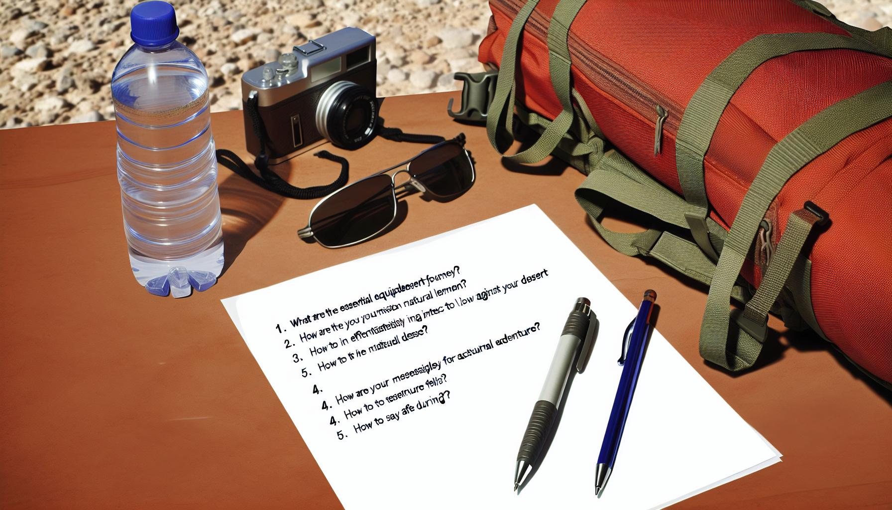 Travel in the desert