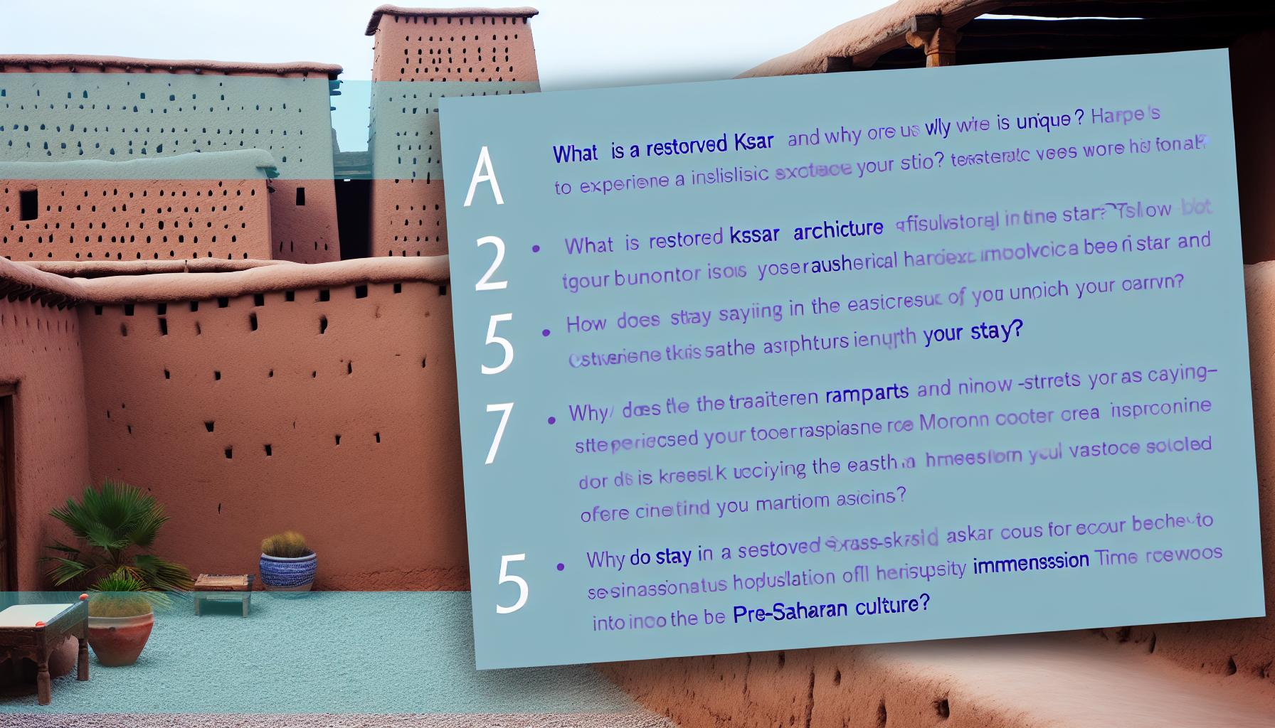 Traditional ksour architecture