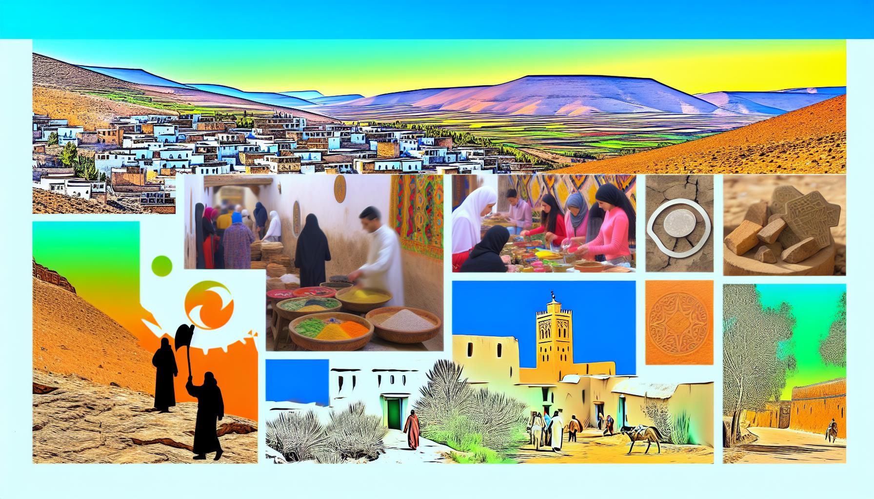 Traditional village of the Haouz plateau