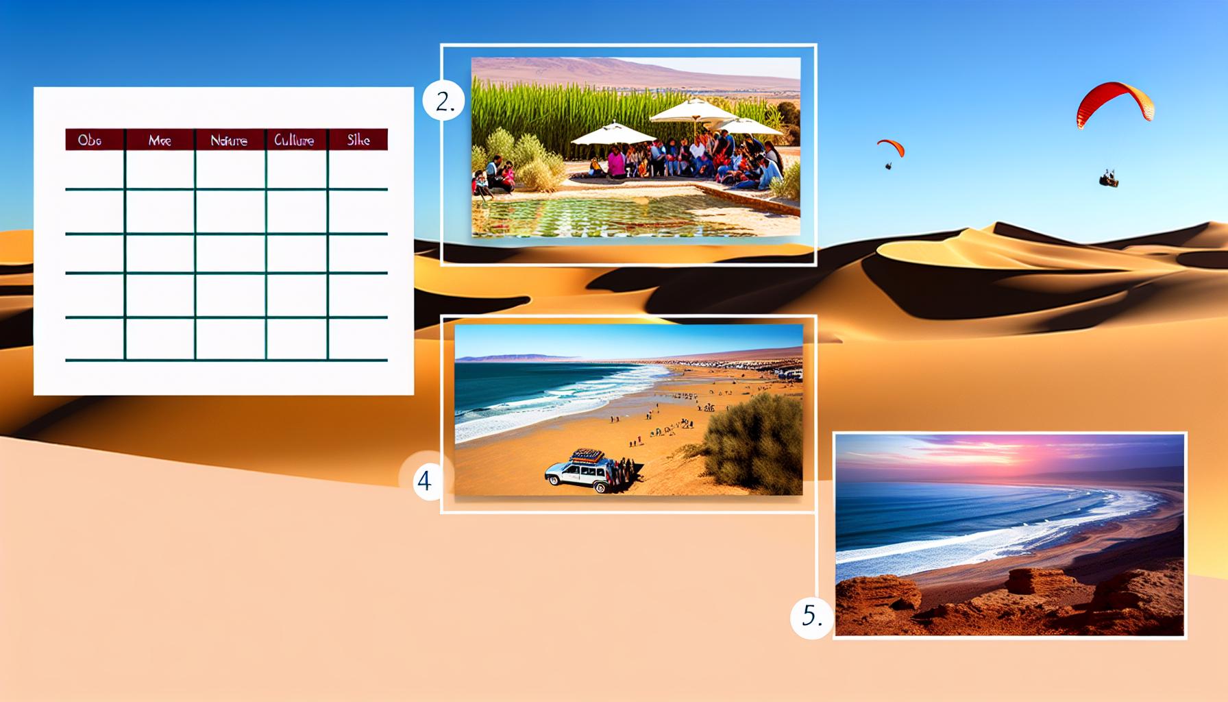 Moroccan desert with family