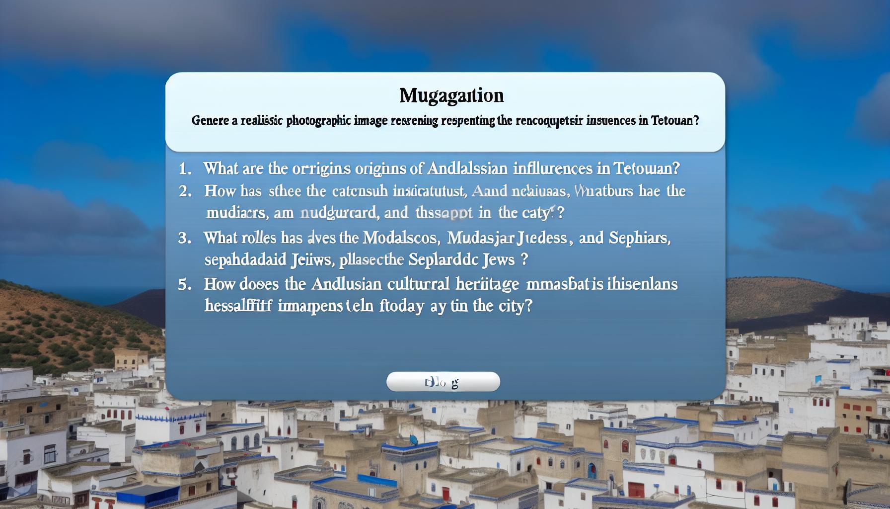 Tetouan andalous influences