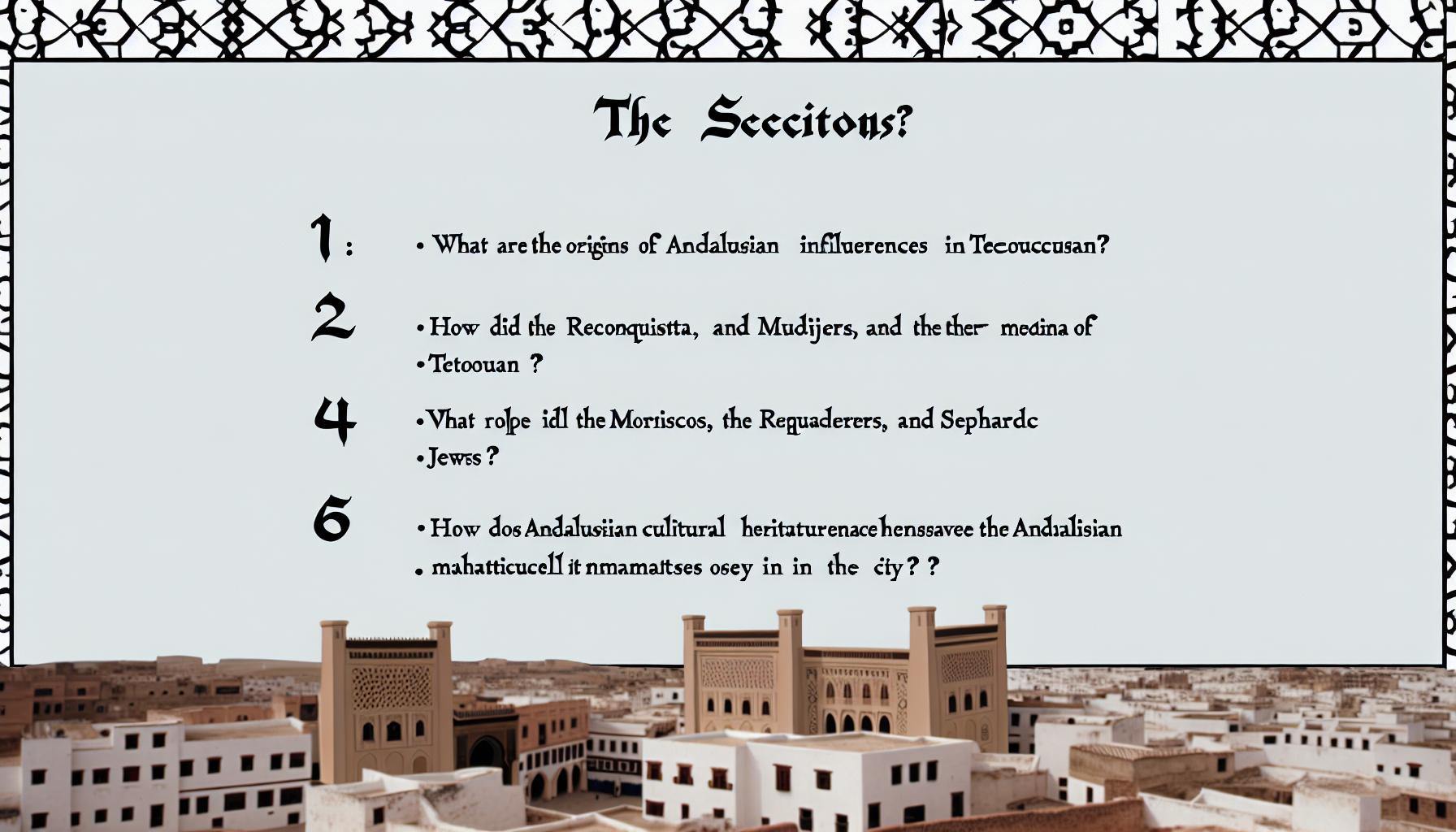 Tetouan andalous influences