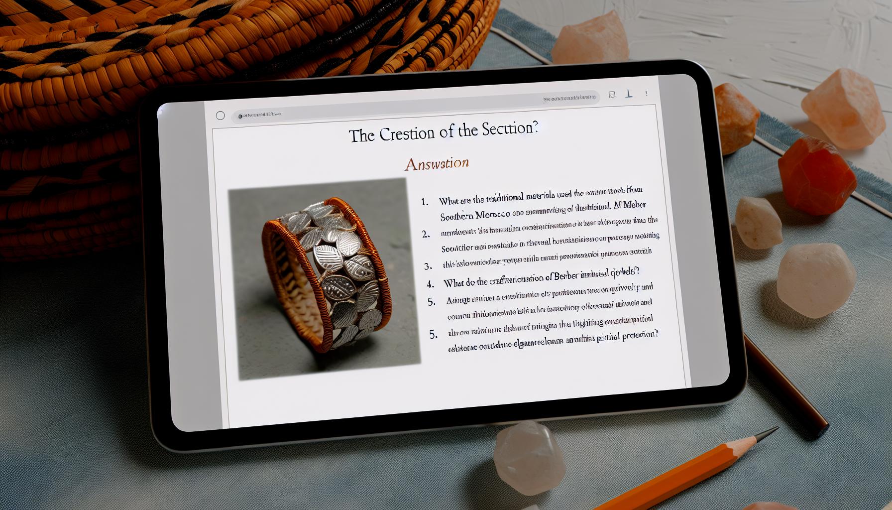 Handcrafted jewellery from southern Morocco