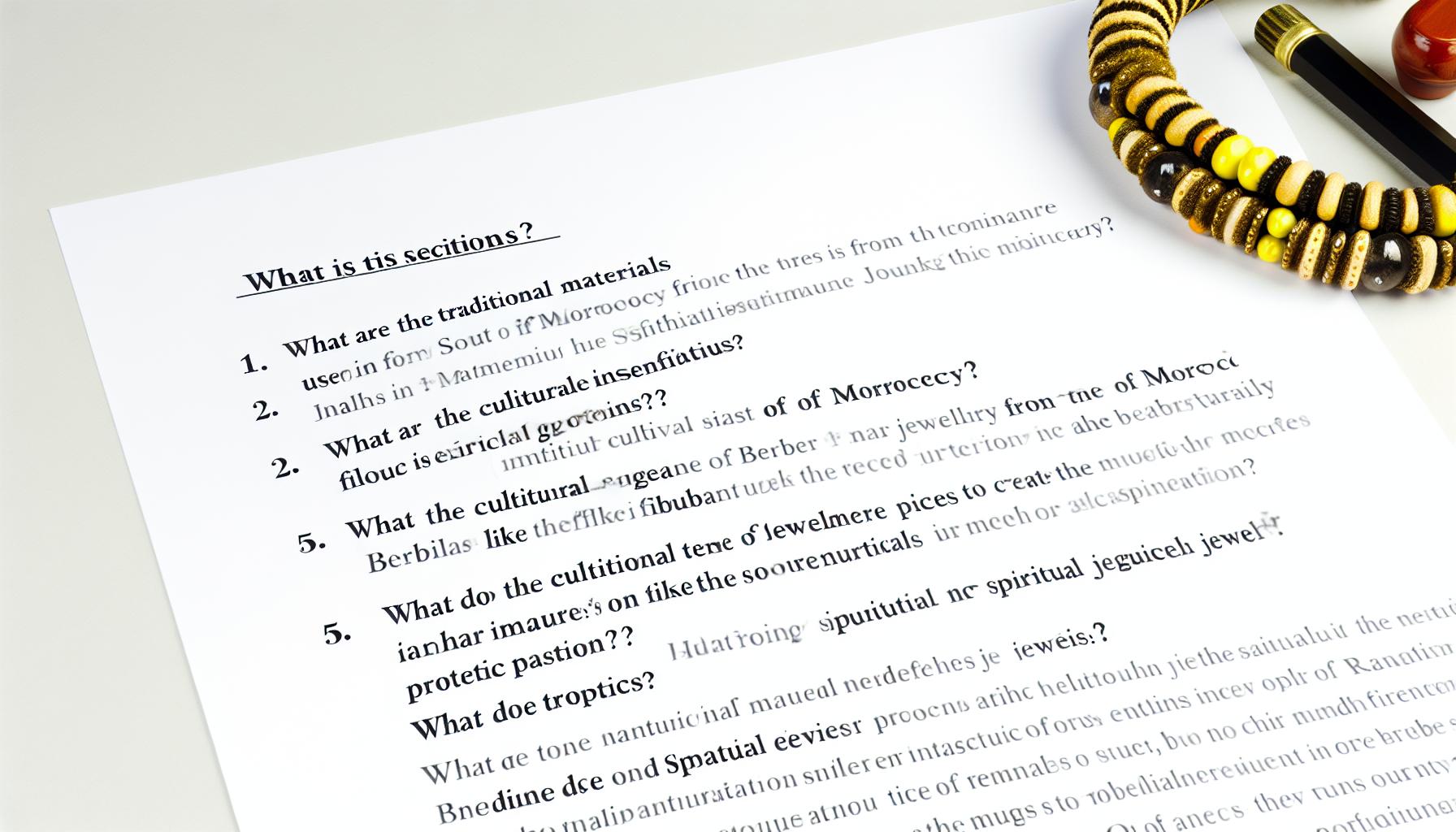 Jewelry from Southern Morocco