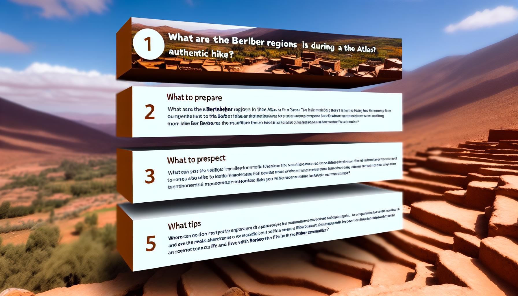 Berber community hiking