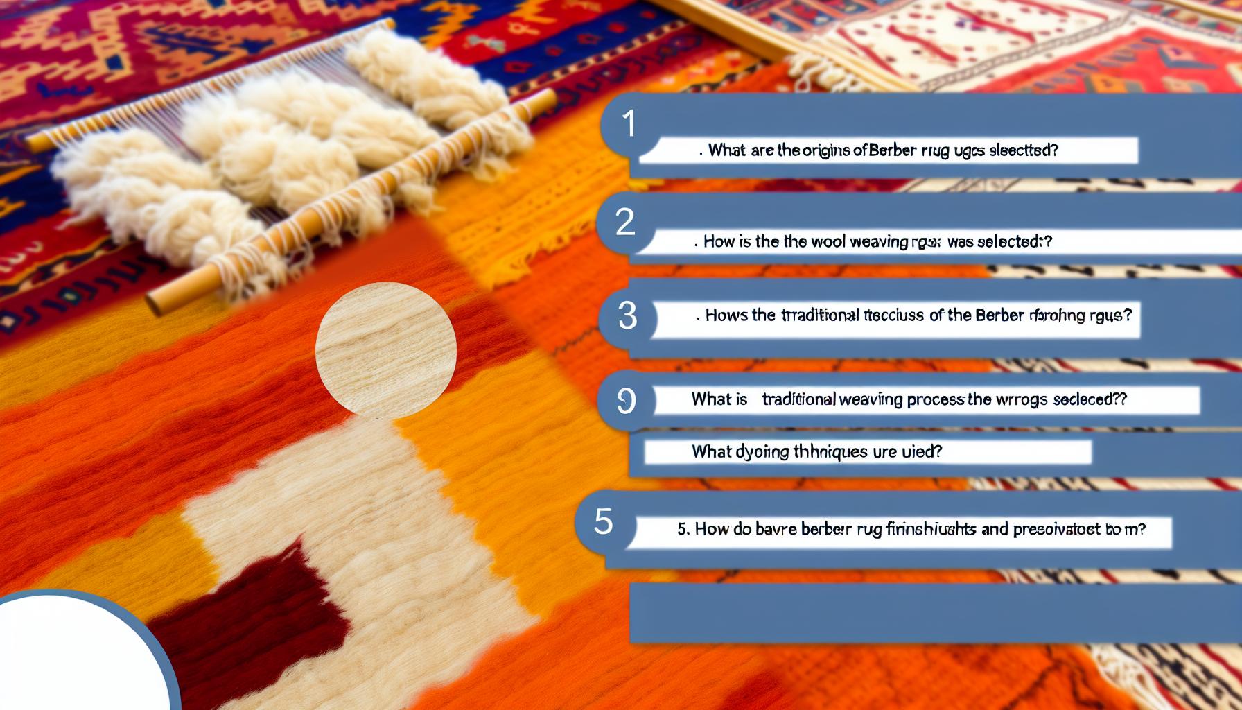 Berber carpet dyeing techniques