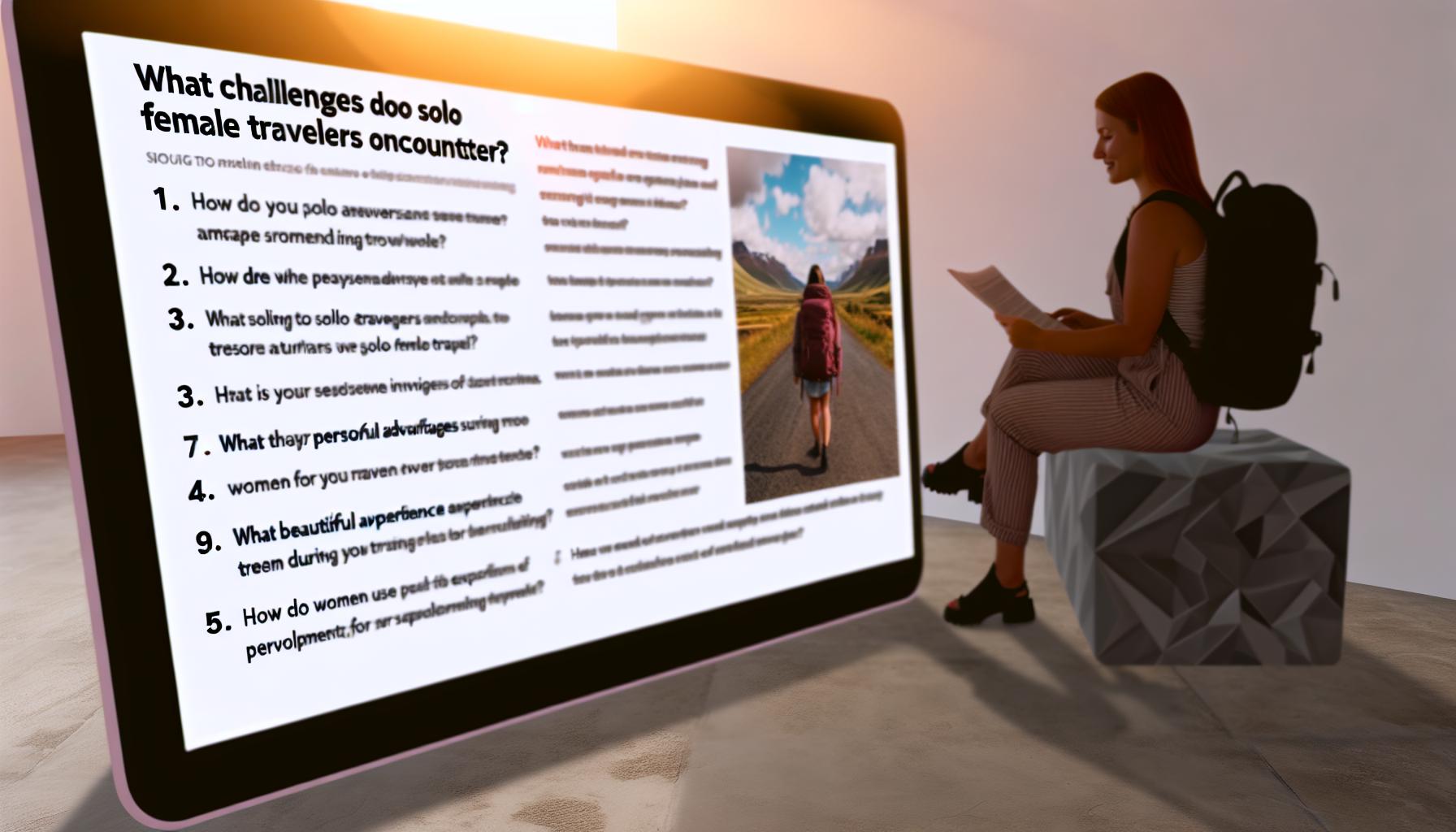 Women travelling alone