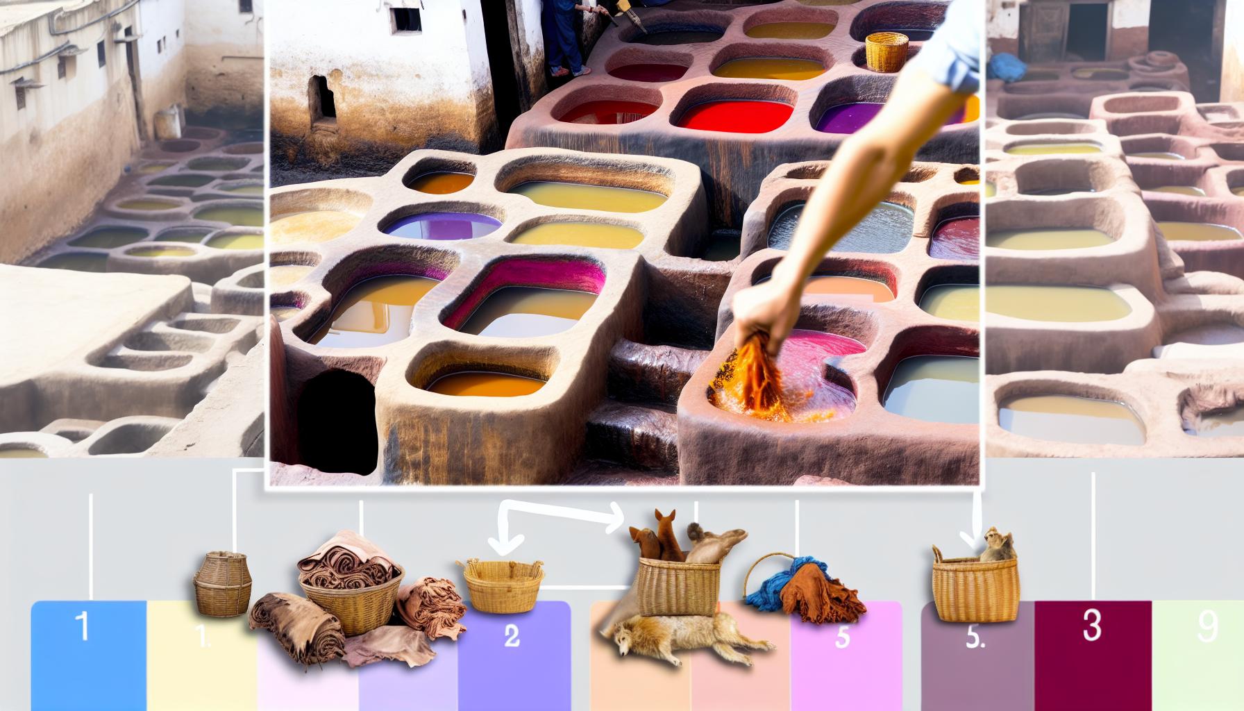 Bassins de tannage à Fès