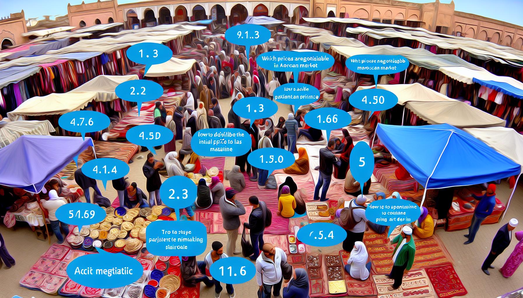 Négociation au marché marocain