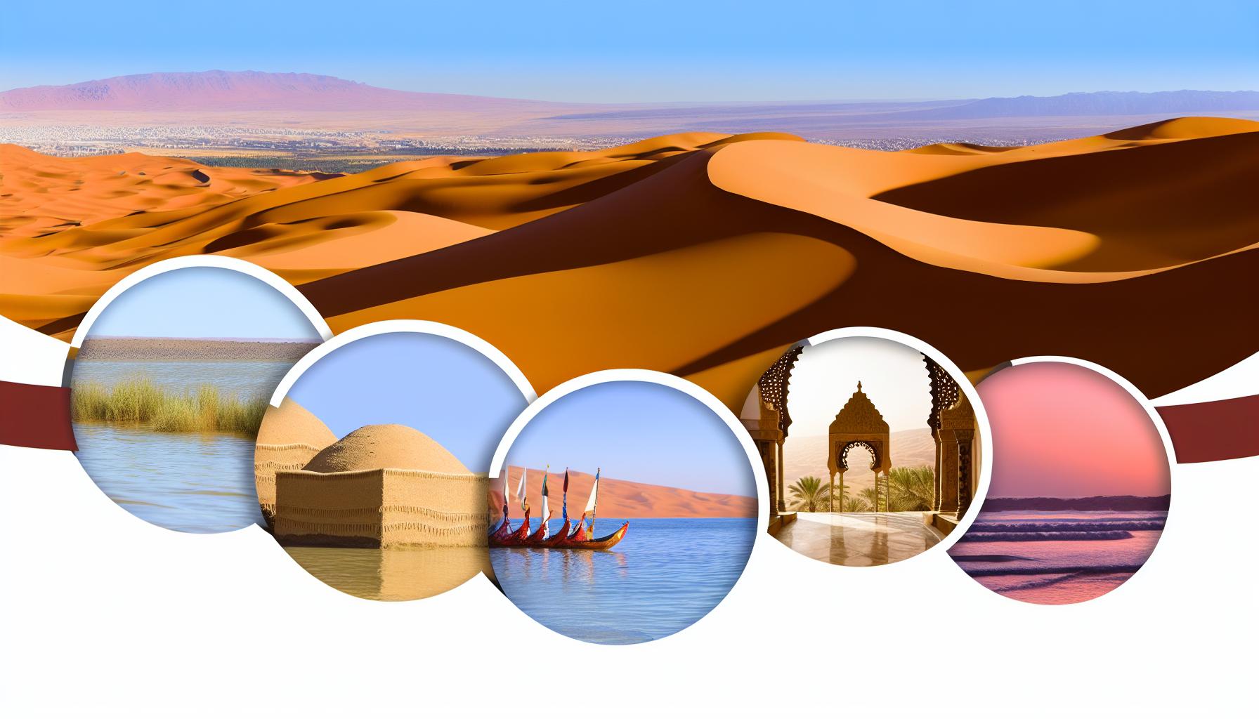 Oasis dans le désert du Sahara