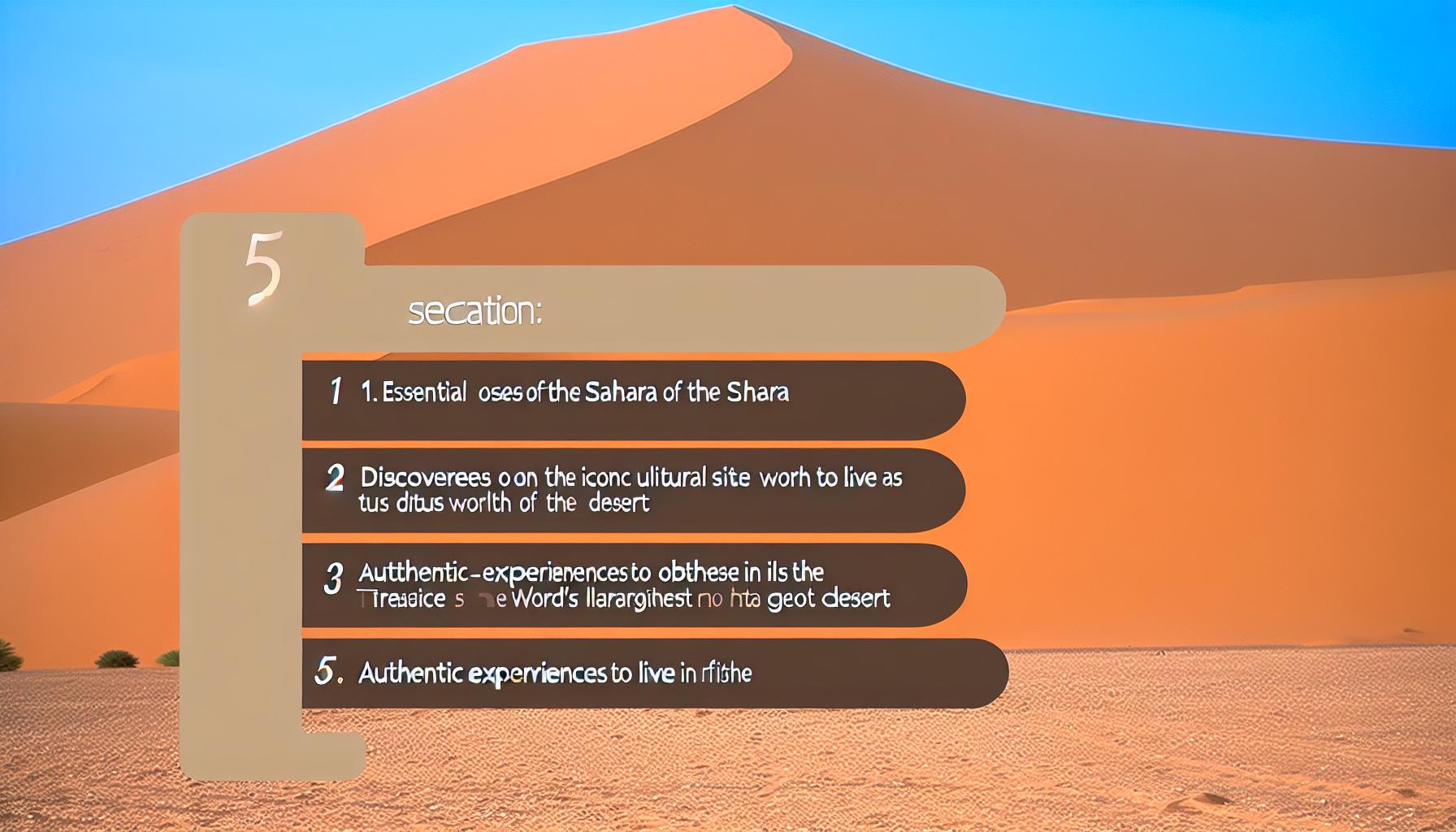 Paysage du désert du Sahara
