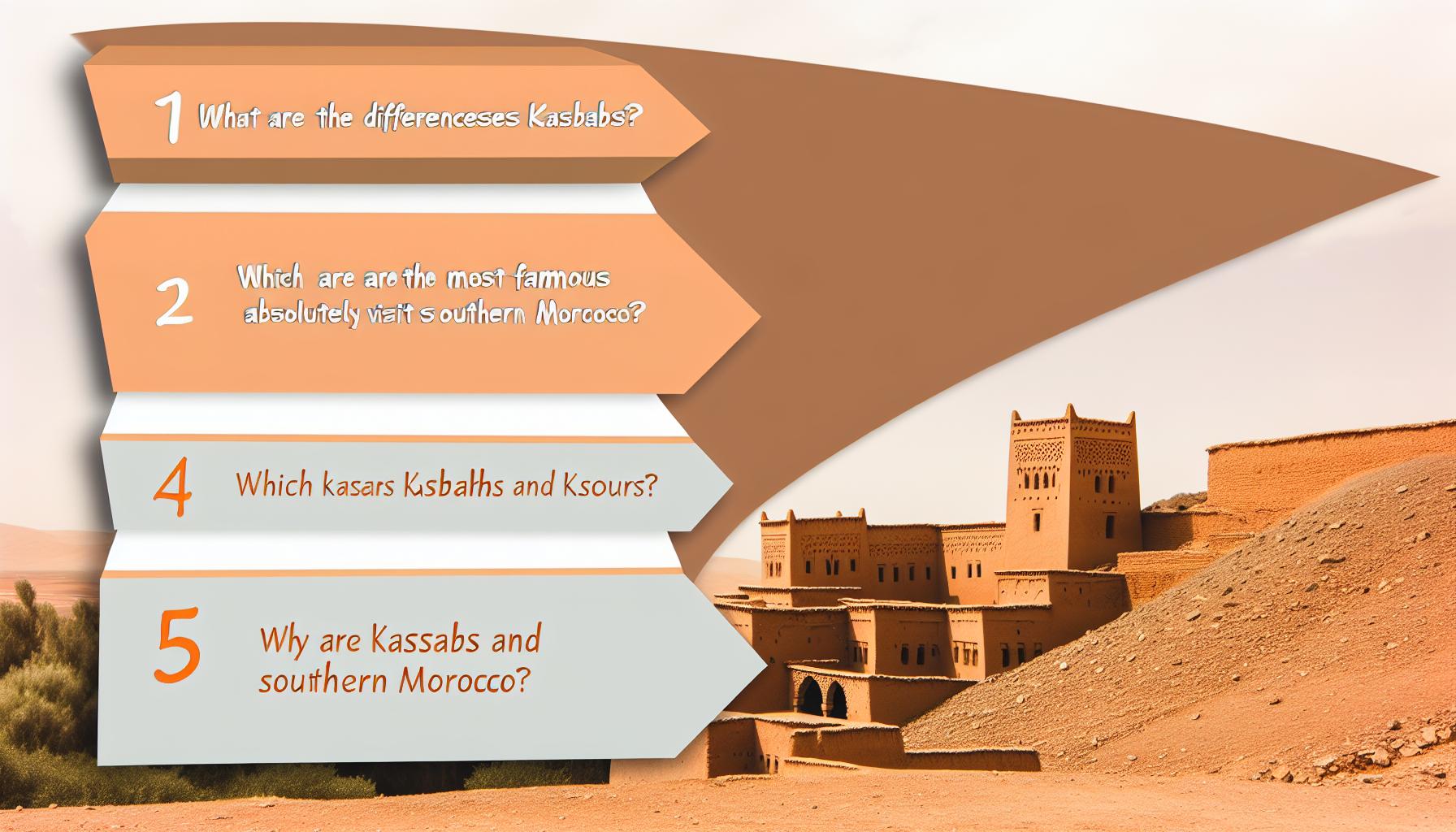 Kasbah dans le paysage présaharien